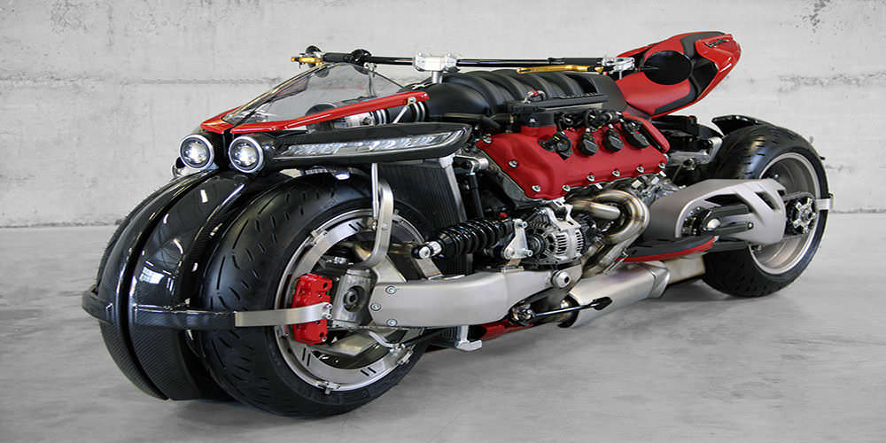 Lazareth LM487 - мотоцикл с двигателем V8 от Maserati Quattroporte