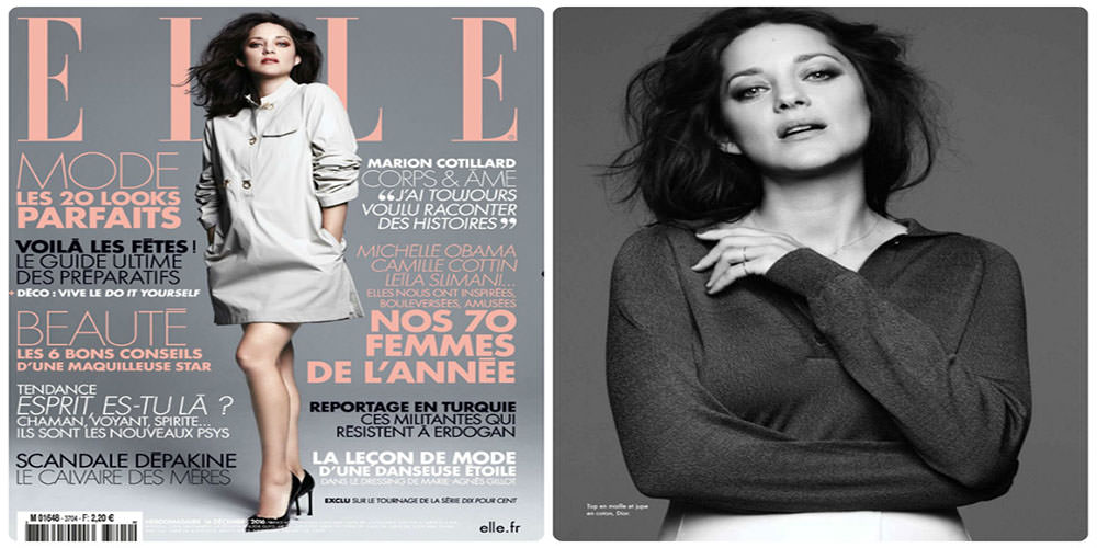 Марион Котийяр в cover story ELLE France (16 December 2016)