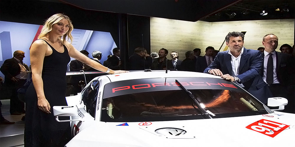Мария Шарапова и Патрик Демпси на презентации Porsche Panamera